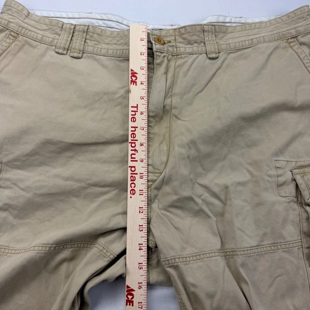 Polo Ralph Lauren Cargo Shorts Mens 44 Tan Khaki Classic Distressed Cotton
